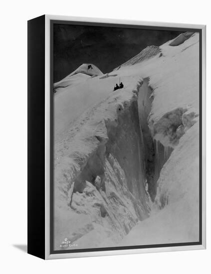 Crevasse on Mount Baker, Circa 1907-Asahel Curtis-Framed Premier Image Canvas