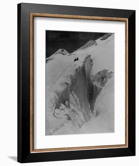 Crevasse on Mount Baker, Circa 1907-Asahel Curtis-Framed Giclee Print