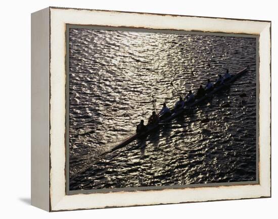 Crew Boat at Head of Charles Regatta-null-Framed Premier Image Canvas