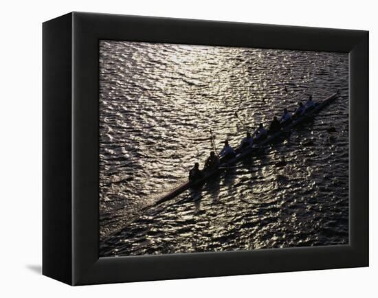 Crew Boat at Head of Charles Regatta-null-Framed Premier Image Canvas