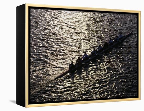 Crew Boat at Head of Charles Regatta-null-Framed Premier Image Canvas