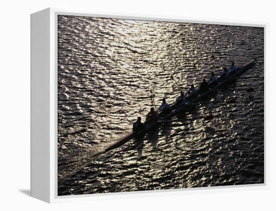 Crew Boat at Head of Charles Regatta-null-Framed Premier Image Canvas