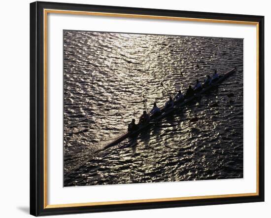 Crew Boat at Head of Charles Regatta-null-Framed Photographic Print