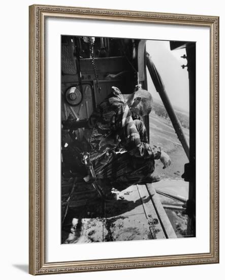 Crew Chief Lance Cpl. James Farley Cries After Witnessing Two Crewmates Get Shot-Larry Burrows-Framed Photographic Print