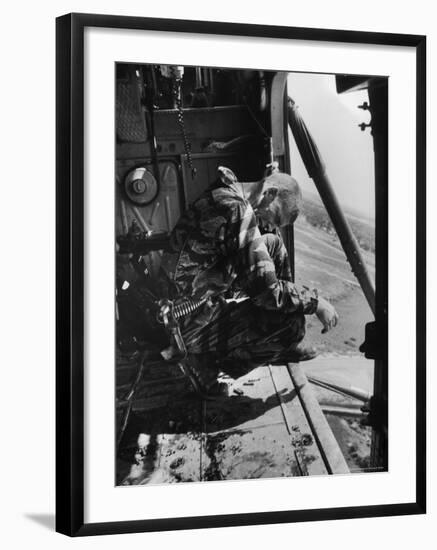 Crew Chief Lance Cpl. James Farley Cries After Witnessing Two Crewmates Get Shot-Larry Burrows-Framed Photographic Print