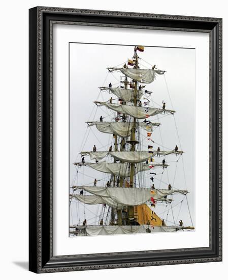 Crew Members of the Tall Ship Guayas-null-Framed Photographic Print