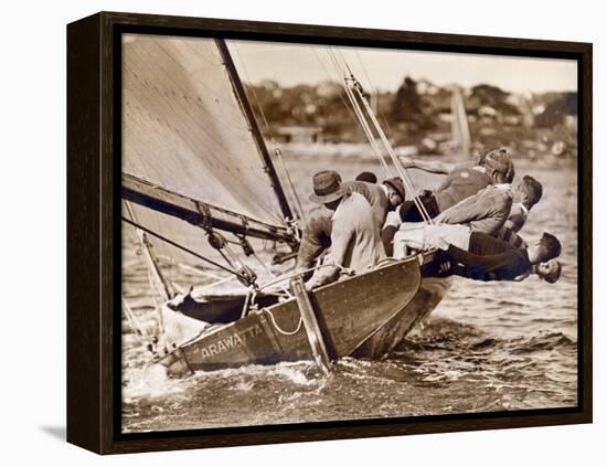Crew of the "Arawatta" During the "Eighteen Footer" Race, Sydney Harbour, 9th April 1934-null-Framed Premier Image Canvas