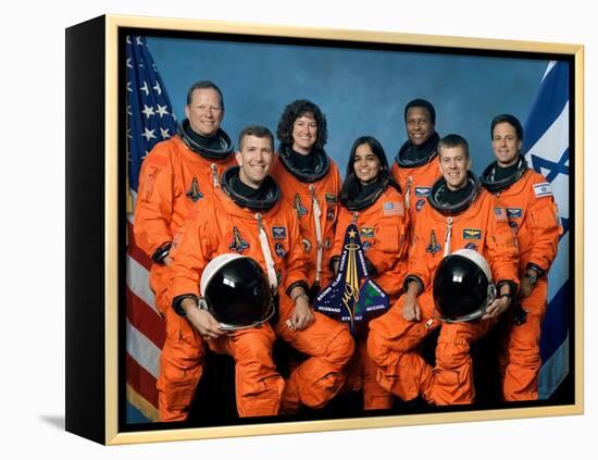 Crew of the Ill-Fated Space Shuttle Columbia-null-Framed Stretched Canvas