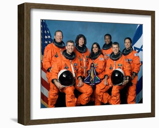 Crew of the Ill-Fated Space Shuttle Columbia-null-Framed Photo