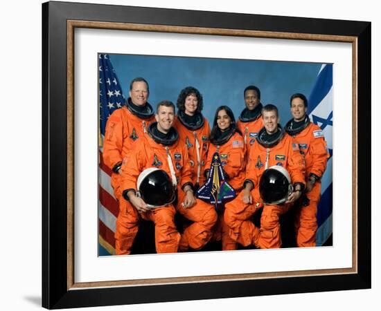 Crew of the Ill-Fated Space Shuttle Columbia-null-Framed Photo