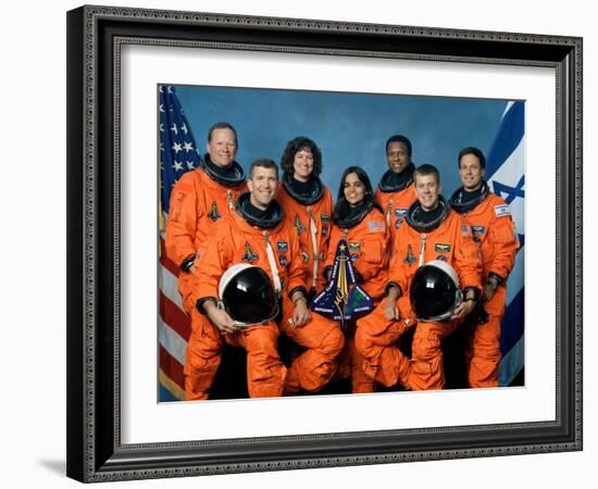 Crew of the Ill-Fated Space Shuttle Columbia-null-Framed Photo