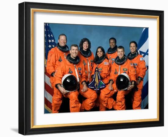 Crew of the Ill-Fated Space Shuttle Columbia-null-Framed Photo