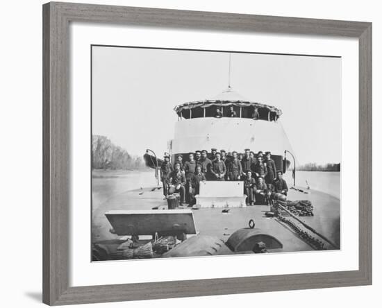 Crew on Monitor Uss Saugus During the American Civil War-Stocktrek Images-Framed Photographic Print