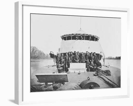 Crew on Monitor Uss Saugus During the American Civil War-Stocktrek Images-Framed Photographic Print