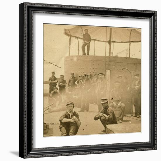 Crew on the Deck of the USS Monitor, 1862-James F. Gibson-Framed Photographic Print