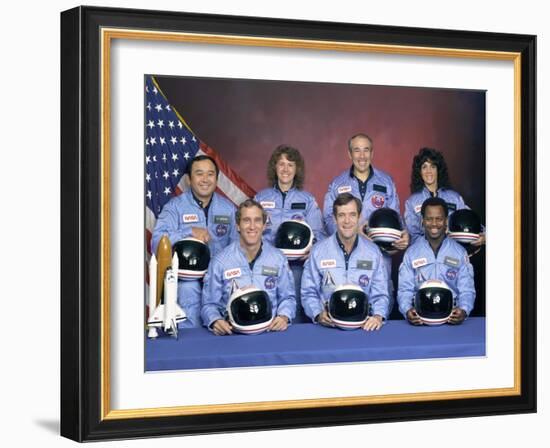 Crew Portrait of the Challenger Astronauts, Jan 28, 1986-null-Framed Photo