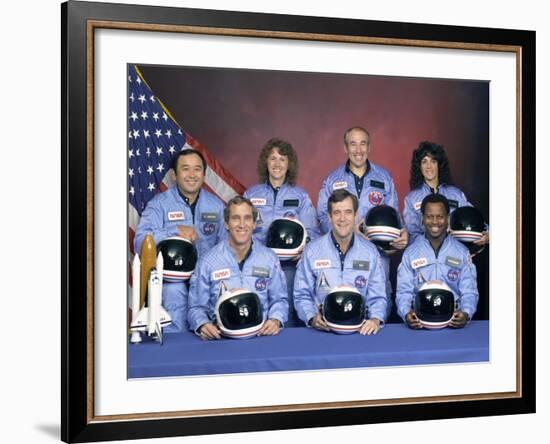 Crew Portrait of the Challenger Astronauts, Jan 28, 1986-null-Framed Photo