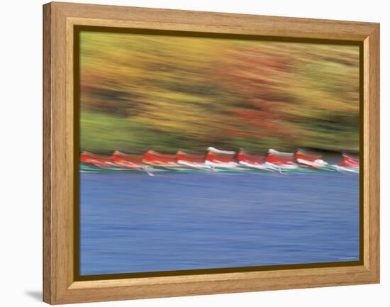 Crew Team on Water-null-Framed Premier Image Canvas