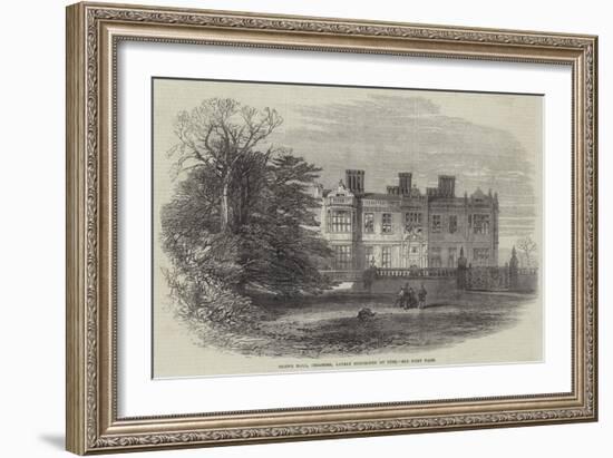 Crewe Hall, Cheshire, Lately Destroyed by Fire-null-Framed Giclee Print