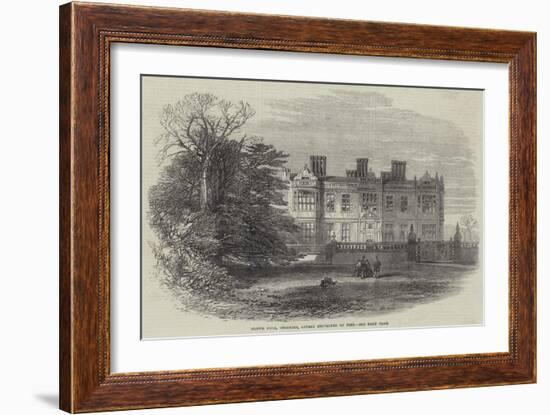 Crewe Hall, Cheshire, Lately Destroyed by Fire-null-Framed Giclee Print