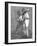 Cricket a Batsman Dealing with a Full Pitch-null-Framed Photographic Print