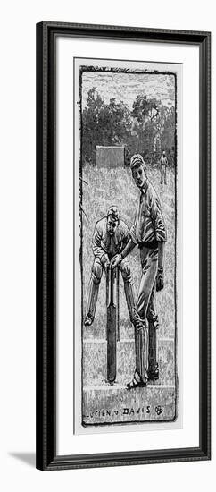 Cricket Asking for Guard-Lucien Davis-Framed Art Print