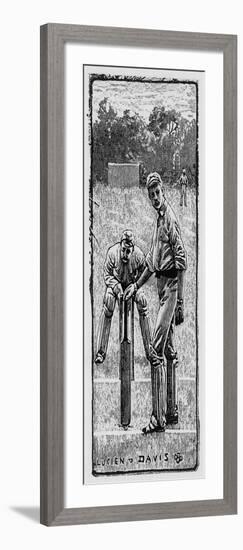 Cricket Asking for Guard-Lucien Davis-Framed Art Print