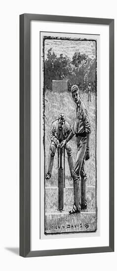 Cricket Asking for Guard-Lucien Davis-Framed Art Print