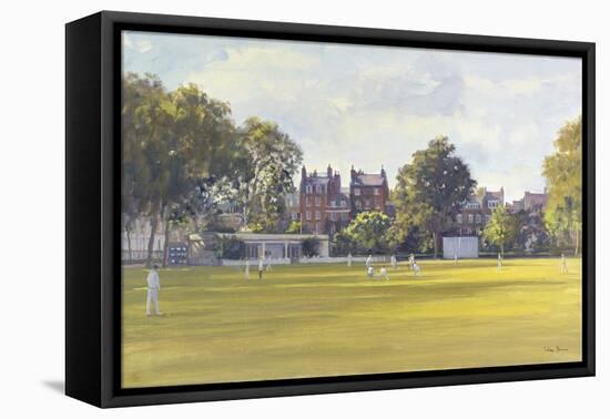 Cricket at Burton Court-Julian Barrow-Framed Premier Image Canvas