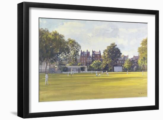 Cricket at Burton Court-Julian Barrow-Framed Giclee Print