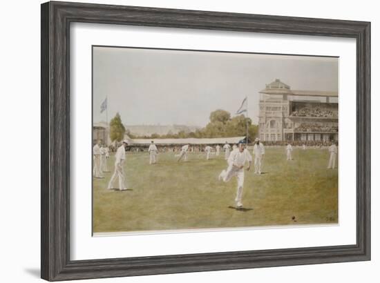 Cricket at Lords, 1896-William Barnes Wollen-Framed Giclee Print