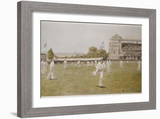 Cricket at Lords, 1896-William Barnes Wollen-Framed Giclee Print