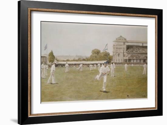 Cricket at Lords, 1896-William Barnes Wollen-Framed Giclee Print