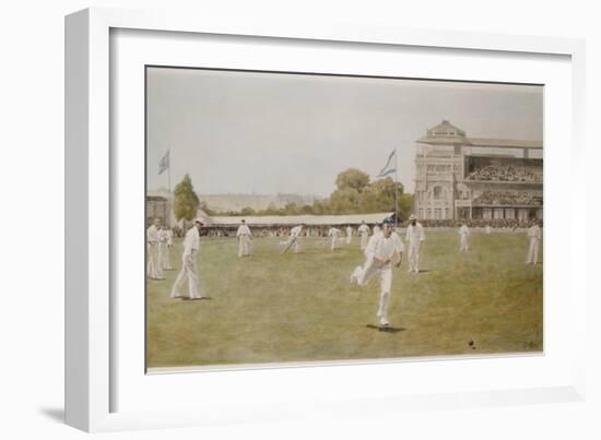 Cricket at Lords, 1896-William Barnes Wollen-Framed Giclee Print