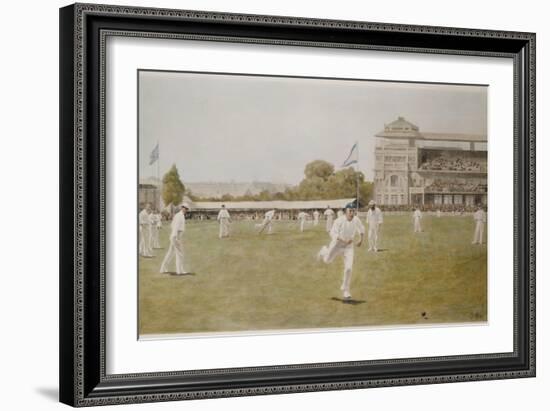 Cricket at Lords, 1896-William Barnes Wollen-Framed Giclee Print