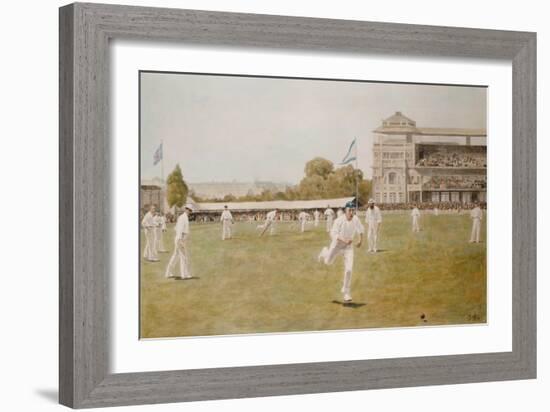 Cricket at Lords, 1896-William Barnes Wollen-Framed Giclee Print