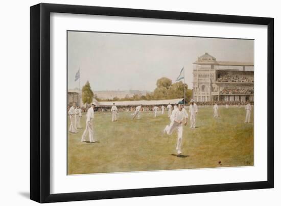 Cricket at Lords, 1896-William Barnes Wollen-Framed Giclee Print