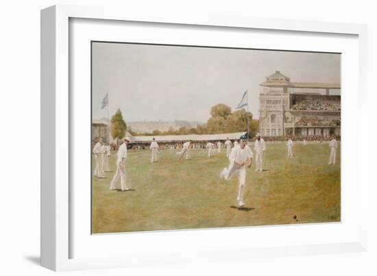 Cricket at Lords, 1896-William Barnes Wollen-Framed Giclee Print