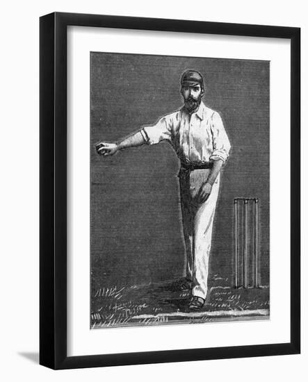 Cricket Bowling a Low Delivery-null-Framed Art Print
