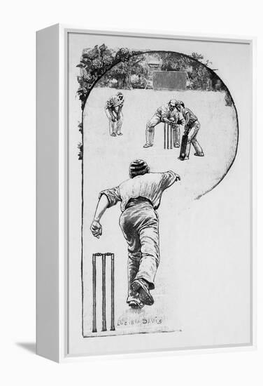 Cricket Crafty Bowling-null-Framed Stretched Canvas