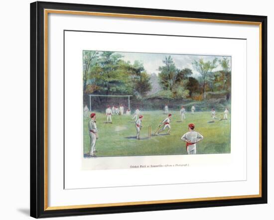 Cricket Field at Bournville, 1892-null-Framed Giclee Print