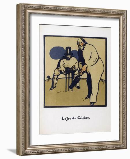 Cricket Game, 1898 (Lithograph)-William Nicholson-Framed Giclee Print