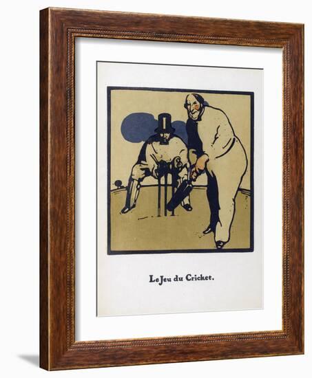 Cricket Game, 1898 (Lithograph)-William Nicholson-Framed Giclee Print