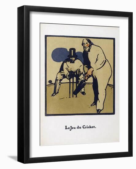 Cricket Game, 1898 (Lithograph)-William Nicholson-Framed Giclee Print