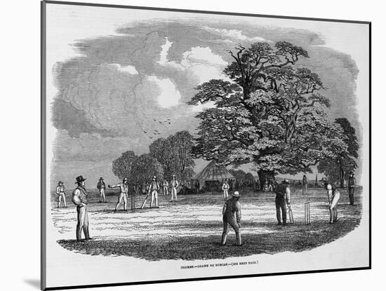 Cricket Game-null-Mounted Giclee Print