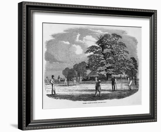 Cricket Game-null-Framed Giclee Print