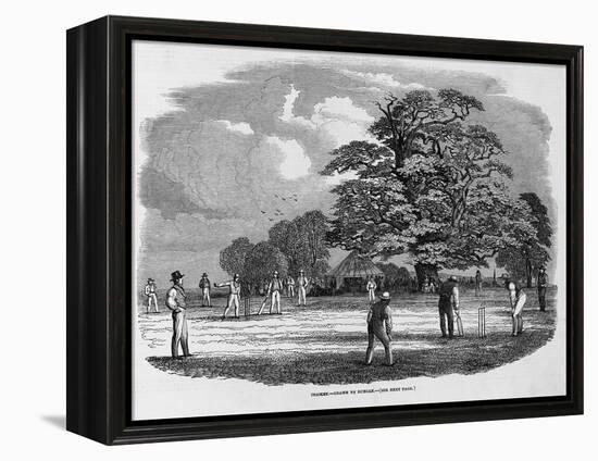 Cricket Game-null-Framed Premier Image Canvas