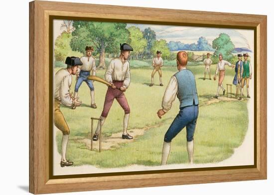 Cricket in the 18th Century-Pat Nicolle-Framed Premier Image Canvas