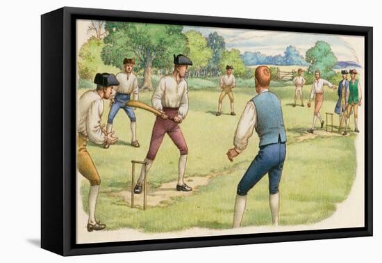 Cricket in the 18th Century-Pat Nicolle-Framed Premier Image Canvas