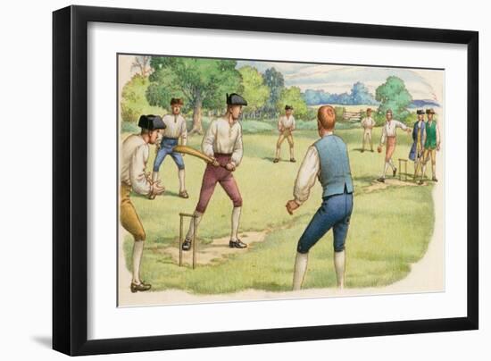 Cricket in the 18th Century-Pat Nicolle-Framed Giclee Print